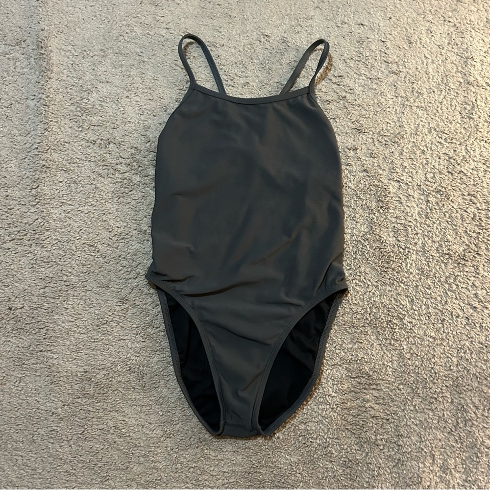 Jolyn asphalt gray Chevy one piece swimsuit